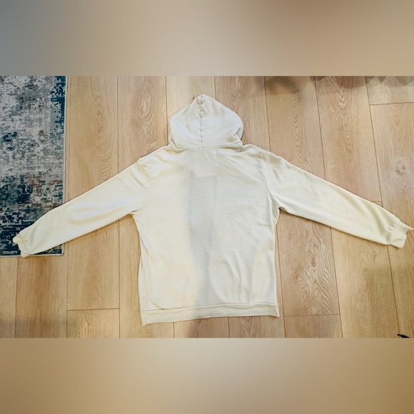 Aviator Nation Cream Zip-Up Sweater with Blue Stripes - Picture 2 of 16